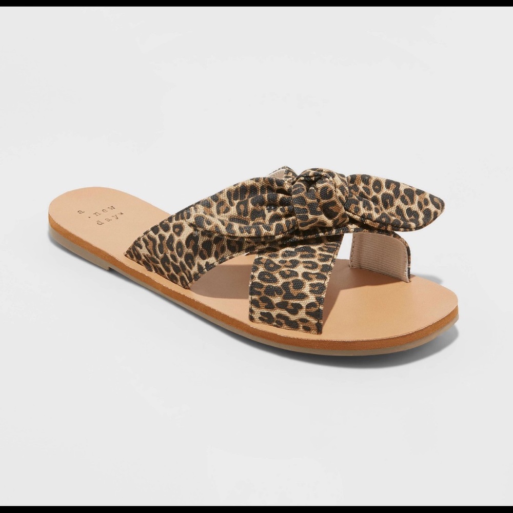 Leopard Slide Sandals